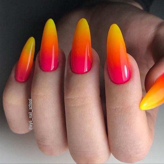 melhores imagens de unhas gradiente bonita