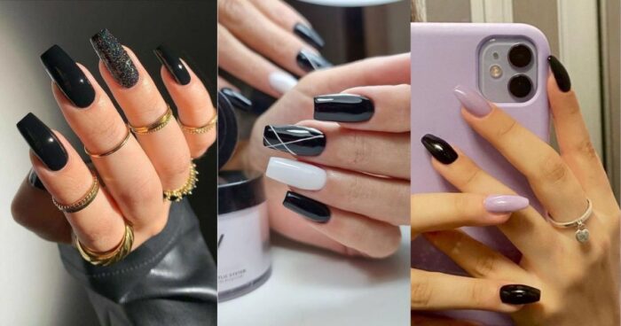 modelos de unhas decoradas pretas