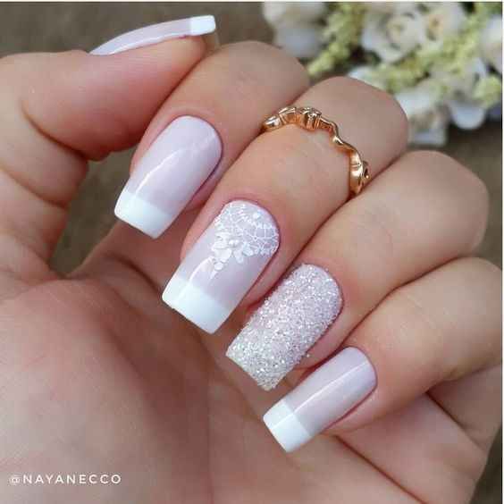 unhas singelas e delicadas para noivas