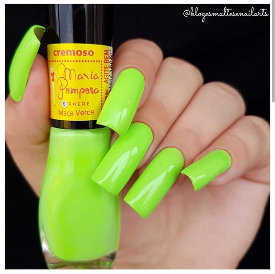 dicas de unhas pintadas com verde neon