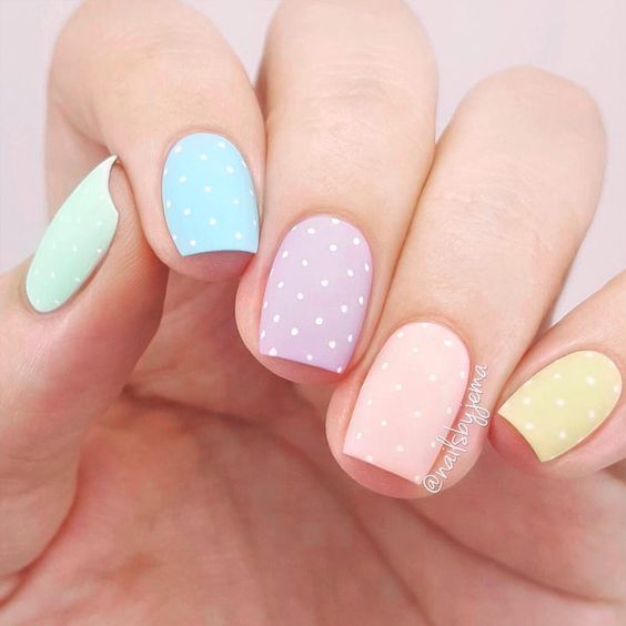 lindas unhas com cores pastéis decoradas