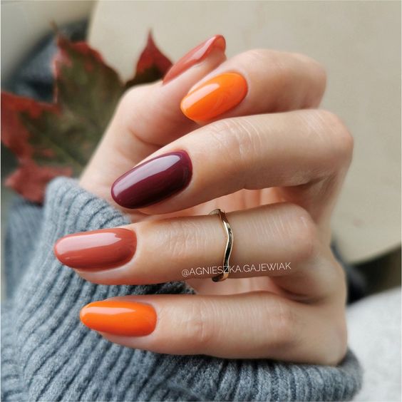 unhas coloridas em gel lindas