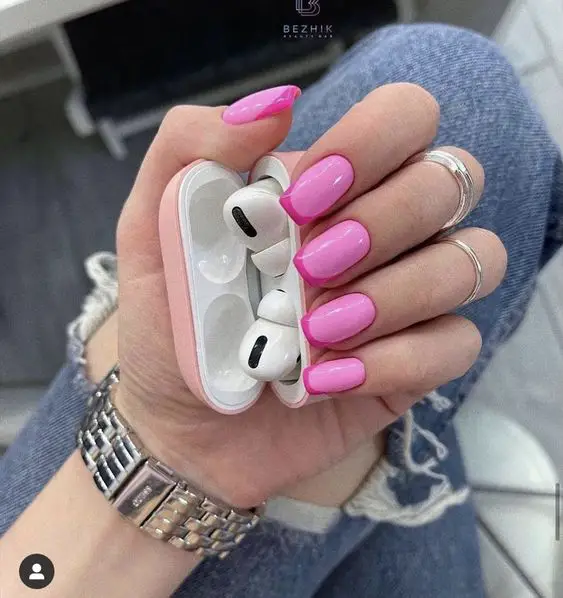 Esmaltação rosa com rosa