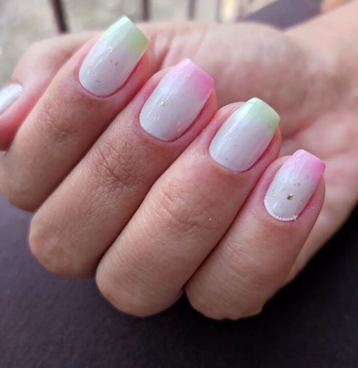 Modelo de unhas ombre para chá revelação