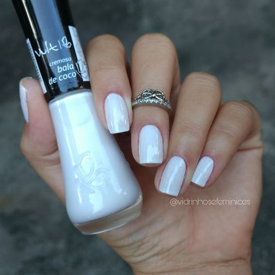 Esmaltação branca perolada