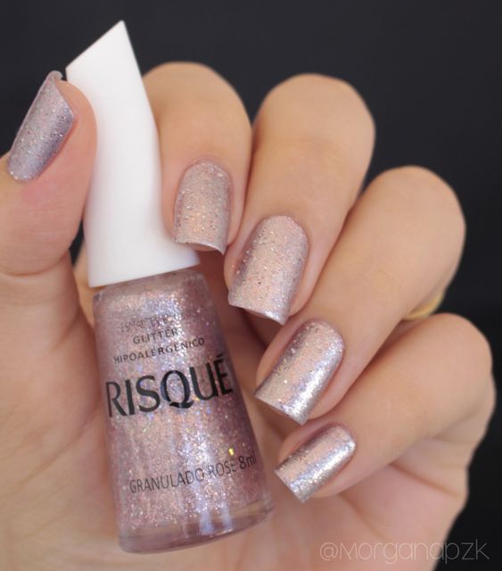 Esmaltação com glitter