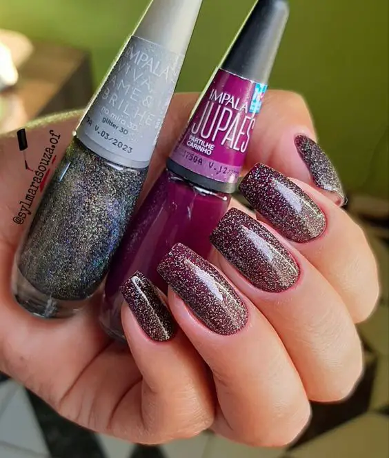 sugestão de Como fazer unhas decoradas com glitter