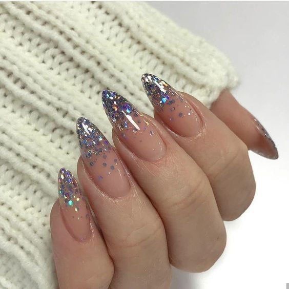 Ombre com glitter