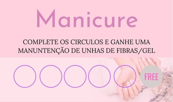 exemplo de cartão fidelidade para manicure usar