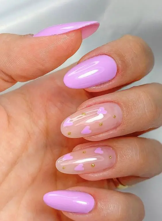Almond nails delicada rosa