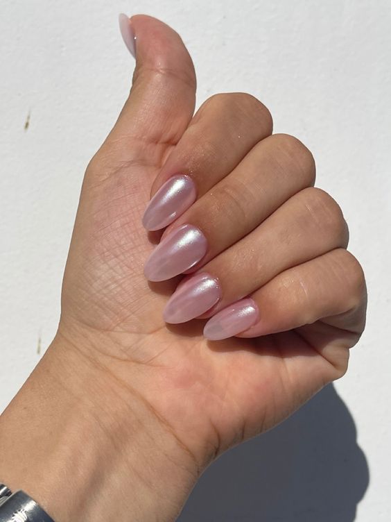 Ideias de unhas cintilantes rosinha